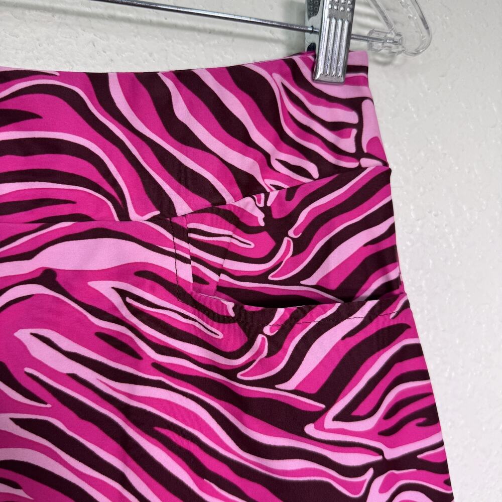 Jude Connally Skort Womens XS Pink Zebra Print Pull On Golf Tennis Pickleball - Picture 4 of 10
